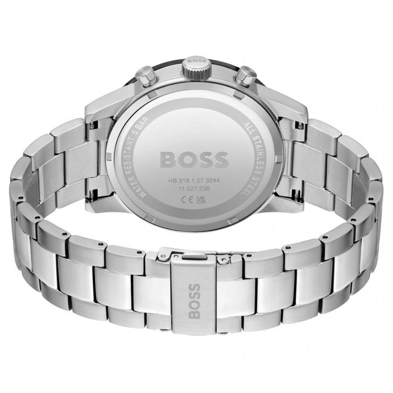  Shop Authentic Hugo Boss Allure Chronograph Black Dial Silver Steel Strap Watch for Men - 1513922 - Luxxuri