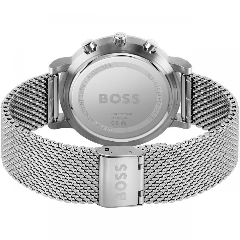  Shop Authentic Hugo Boss Integrity Grey Dial Silver Mesh Bracelet Watch for Men - 1513807 - Luxxuri