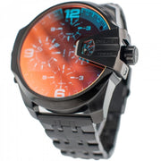  Shop Authentic Diesel Uber Chief Chronograph Red Dial Black Steel Strap Watch For Men - DZ7373 - Luxxuri