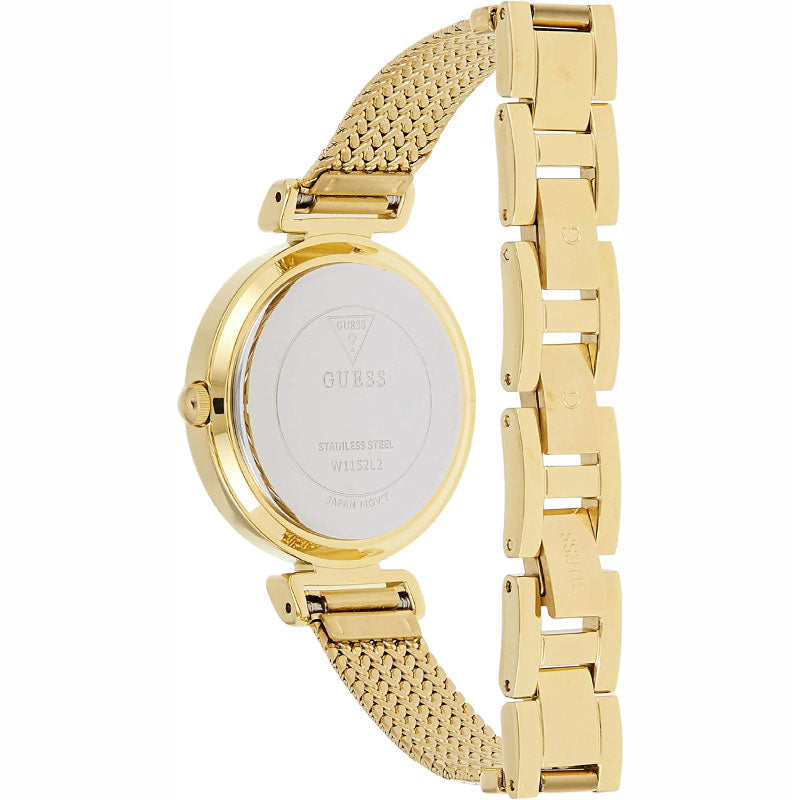  Shop Authentic Guess Quartz White Dial Gold Steel Strap Watch For Women - W1152L2 - Luxxuri