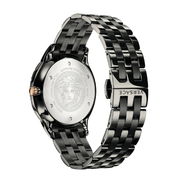  Shop Authentic Versace Univers Quartz Black Dial Black Steel Strap Watch for Men - VEBK00618 - Luxxuri