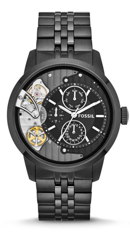  Shop Authentic Fossil Townsman Mechanical Black Dial Black Steel Strap Watch for Men -  ME1136 - Luxxuri