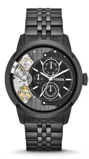  Shop Authentic Fossil Townsman Mechanical Black Dial Black Steel Strap Watch for Men -  ME1136 - Luxxuri