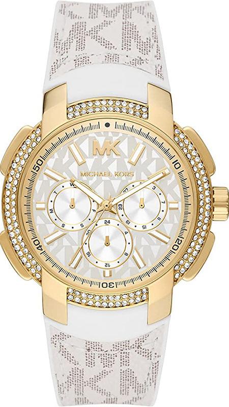  Shop Authentic Michael Kors Sydney Quartz White Dial White Leather Strap Watch For Women - MK7221 - Luxxuri