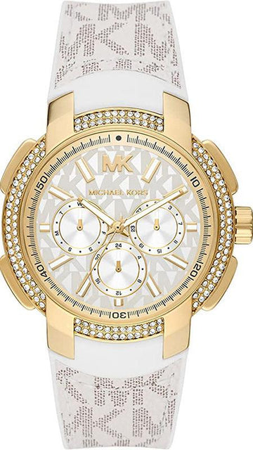  Shop Authentic Michael Kors Sydney Quartz White Dial White Leather Strap Watch For Women - MK7221 - Luxxuri