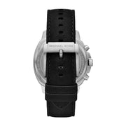  Shop Authentic Michael Kors Sullivan Chronograph Black Dial Black Leather Strap Watch For Men - MK8997 - Luxxuri