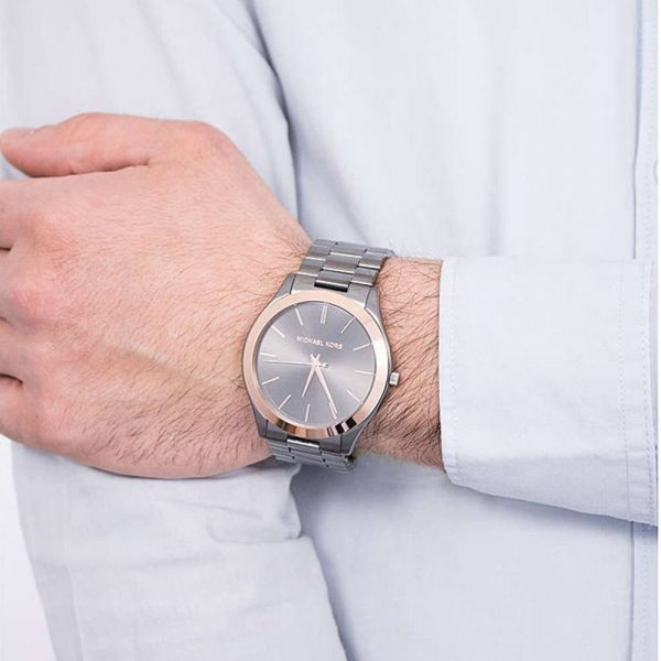  Shop Authentic Michael Kors Runway Quartz Grey Dial Grey Steel Strap Watch For Women - MK8576 - Luxxuri