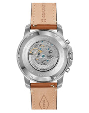  Shop Authentic Fossil Grant Sport Automatic Skeleton Blue Dial Brown Leather Strap Watch for Men - ME3140 - Luxxuri