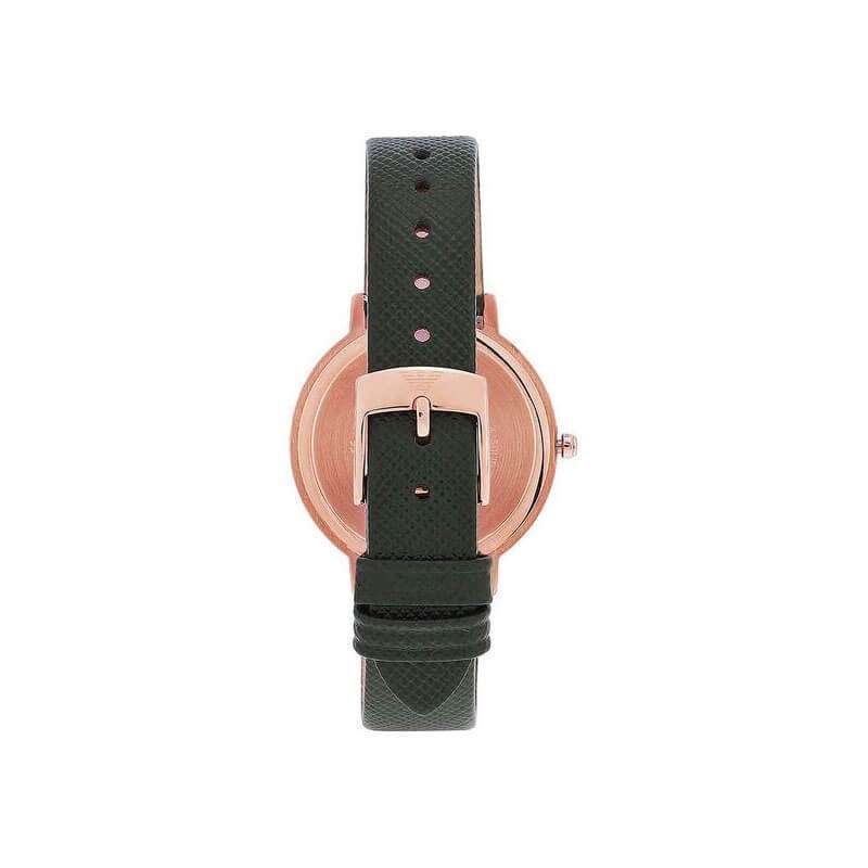  Shop Authentic Emporio Armani Mother of Pearl Dial Green Leather Strap Watch For Women - AR11150 - Luxxuri