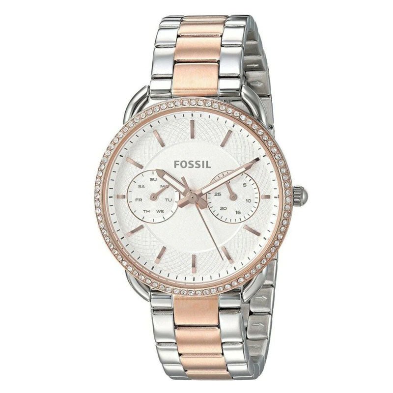  Shop Authentic Fossil Tailor White Dial Two Tone Steel Strap Watch for Women - ES4396 - Luxxuri