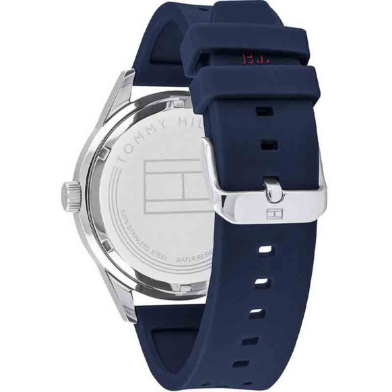  Shop Authentic Tommy Hilfiger Austin Quartz Blue Dial Blue Rubber Strap Watch for Men - 1791635 - Luxxuri