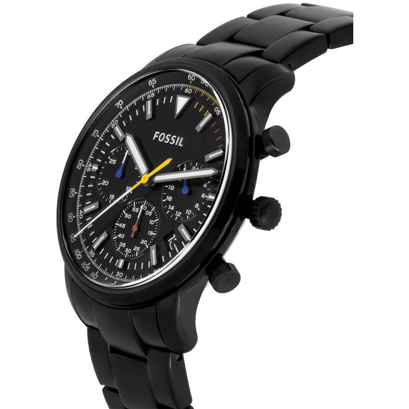  Shop Authentic Fossil Goodwin Chronograph Black Dial Black Steel Strap Watch for Men - FS5413 - Luxxuri