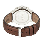  Shop Authentic Hugo Boss Attitude Blue Dial Brown Leather Strap Watch for Men - 1513606 - Luxxuri