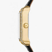  Shop Authentic Michael Kors Lake Quartz White Dial Black Leather Strap Watch For Women - MK2762 - Luxxuri