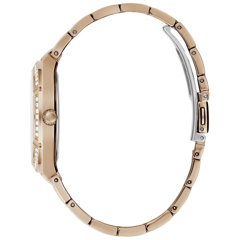  Shop Authentic Guess Cosmo Diamonds Silver Dial Rose Gold Steel Strap Watch For Women - GW0033L3 - Luxxuri