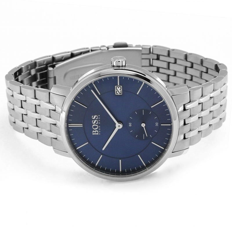 Shop Authentic Hugo Boss Corporal Blue Dial Silver Steel Strap Watch for Men - 1513642 - Luxxuri