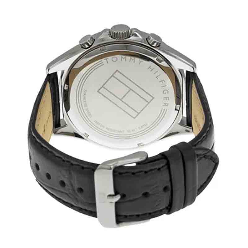  Shop Authentic Tommy Hilfiger Luke Quartz Black Dial Black Leather Strap Watch for Men - 1791117 - Luxxuri