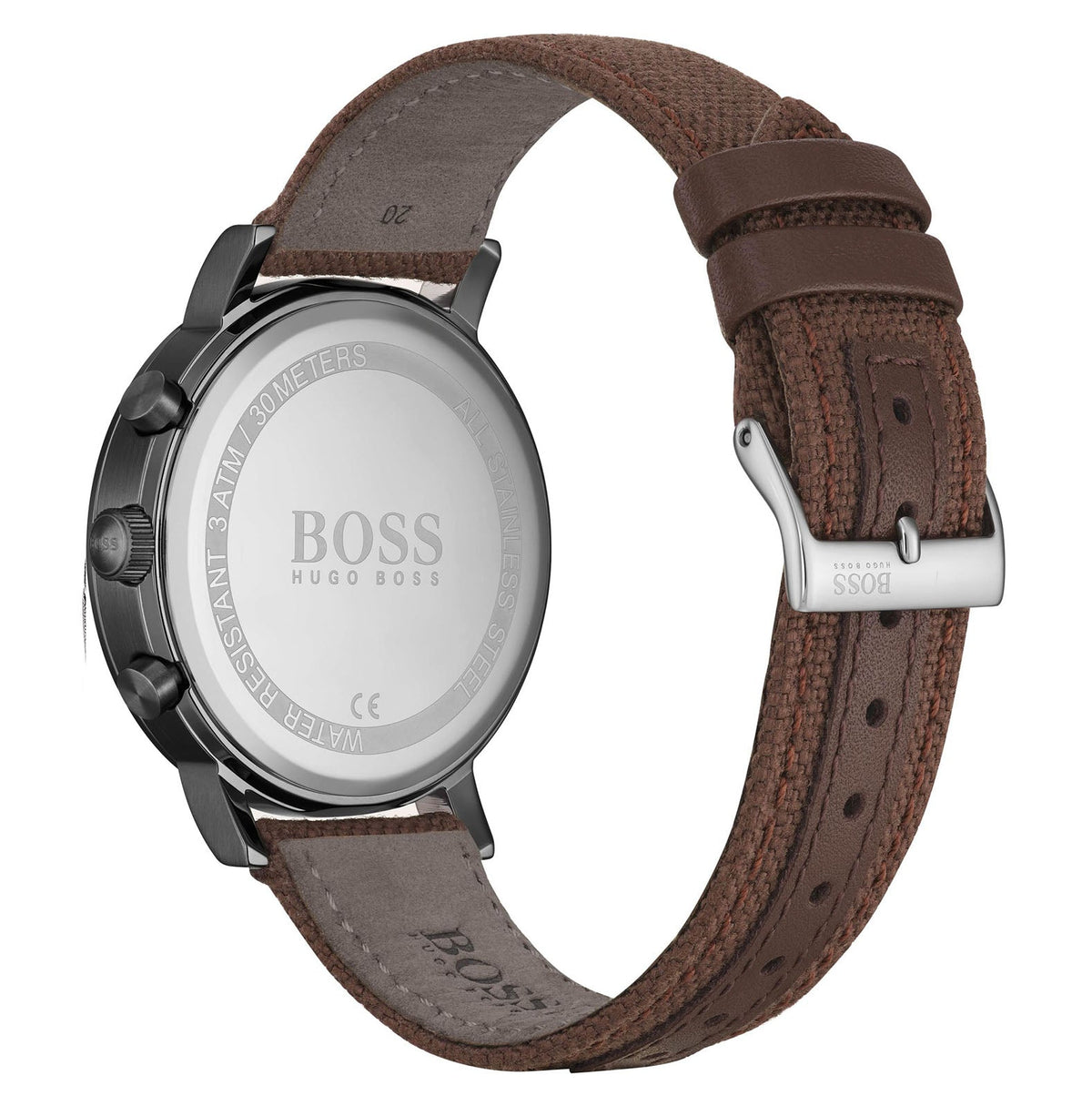  Shop Authentic Hugo Boss Spirit White Dial Brown Nylon Strap Watch for Men - 1513690 - Luxxuri