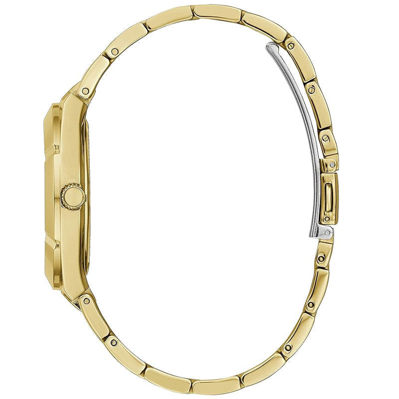  Shop Authentic Guess Crystalline Diamonds Gold Dial Gold Steel Strap Watch for Women - GW0114L2 - Luxxuri