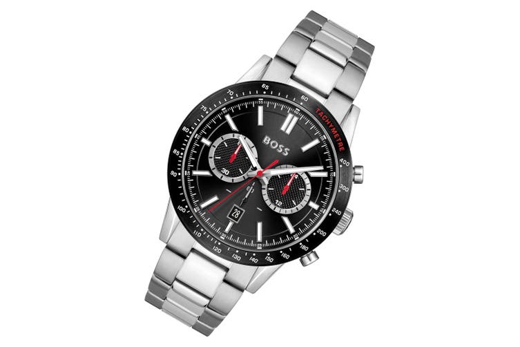  Shop Authentic Hugo Boss Allure Chronograph Black Dial Silver Steel Strap Watch for Men - 1513922 - Luxxuri