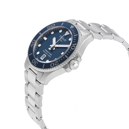  Shop Authentic Tissot Seastar 1000 Lady Blue Dial Silver Steel Strap Watch For Women - T120.210.11.041.00 - Luxxuri
