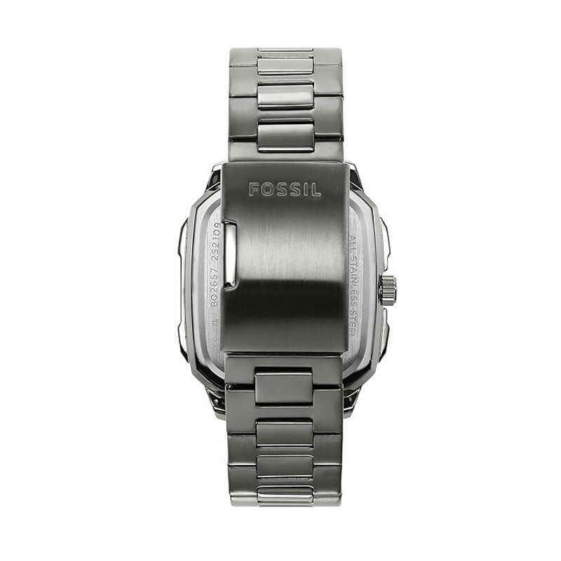  Shop Authentic Fossil Inscription Multifunction Silver Dial Grey Steel Strap Watch for Men - BQ2657 - Luxxuri
