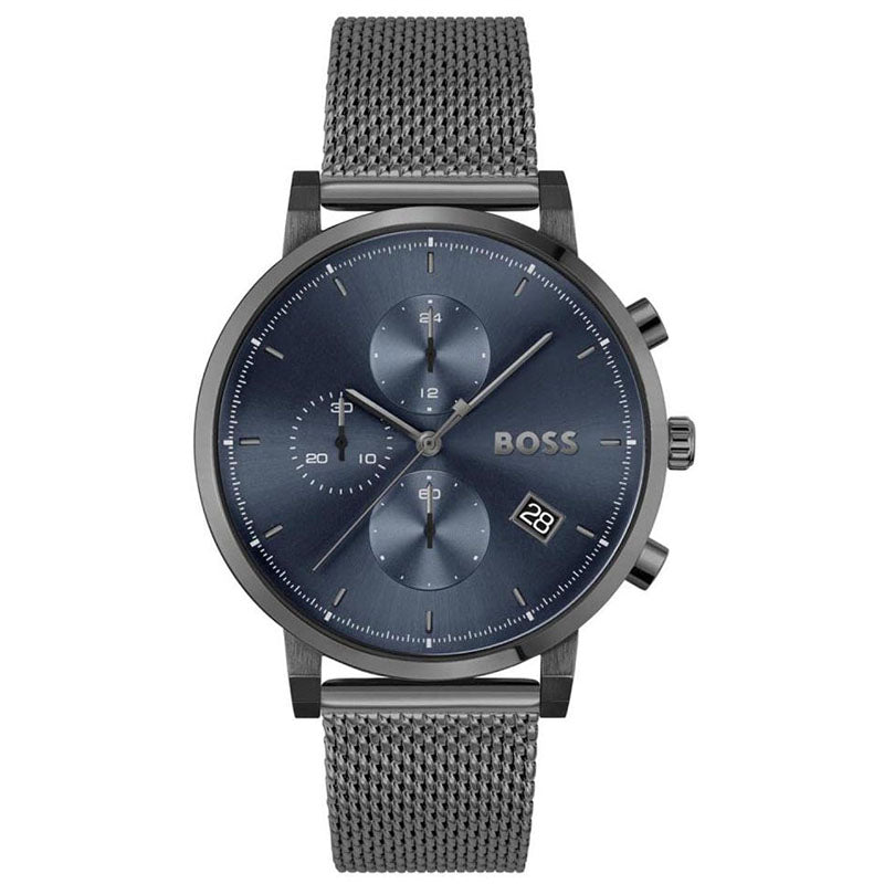  Shop Authentic Hugo Boss Skymaster Chronograph Grey Dial Grey Mesh Bracelet Watch for Men  - 1513934 - Luxxuri