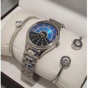  Shop Authentic Michael Kors Lauryn Blue Dial Silver Steel Strap Watch for Women - MK3720 - Luxxuri