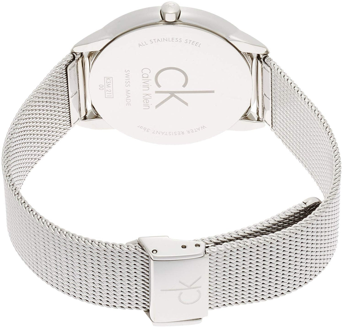  Shop Authentic Calvin Klein Minimal Silver Dial Silver Mesh Bracelet Watch for Men - K3M2112Z - Luxxuri