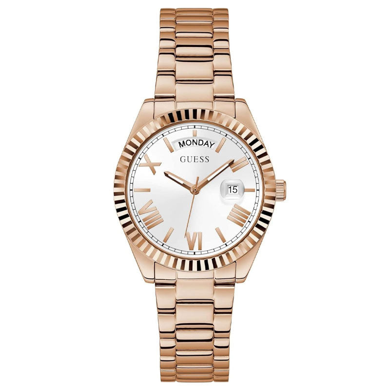  Shop Authentic Guess Luna White Dial Rose Gold Steel Strap Watch for Women - GW0308L3 - Luxxuri