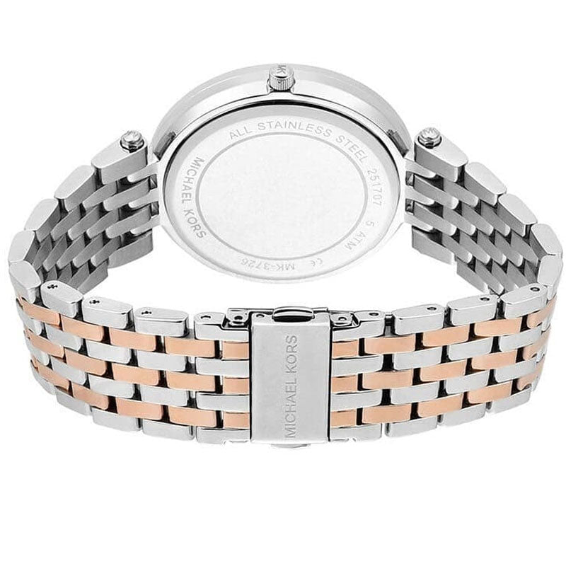  Shop Authentic Michael Kors Darci Silver Dial Two Tone Stainless Steel Strap Watch for Women - MK3203 - Luxxuri