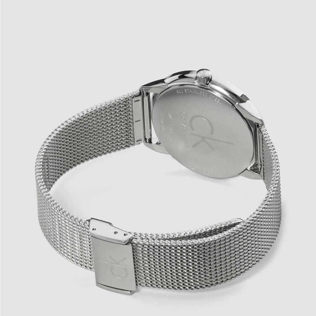  Shop Authentic Calvin Klein Minimal Silver Dial Silver Mesh Bracelet Watch for Women - K3M2212Z - Luxxuri