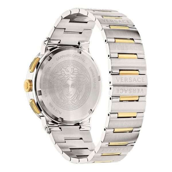  Shop Authentic Versace Greca Chronograph White Dial Two Tone Steel Strap Watch For Men - VEZ900321 - Luxxuri
