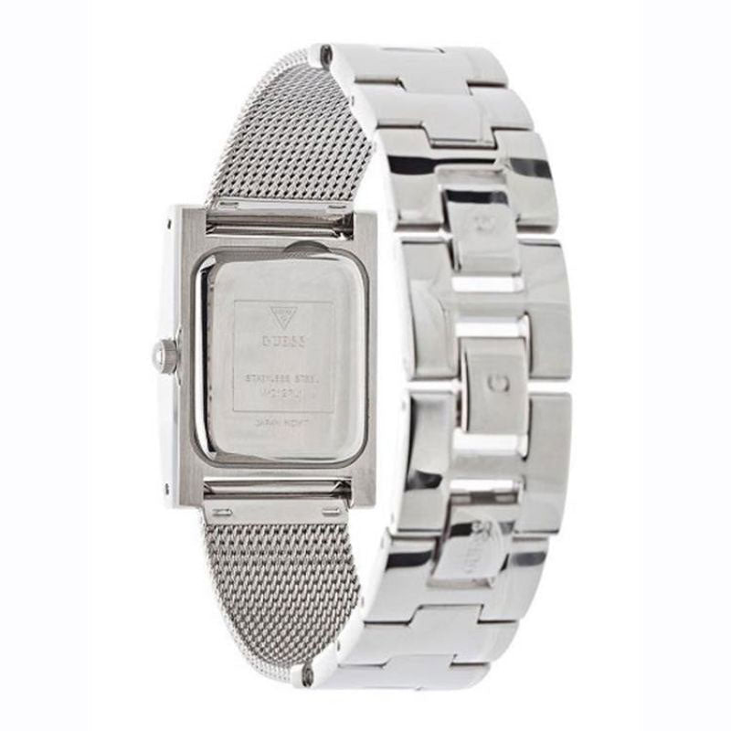  Shop Authentic Guess Nouveau Diamonds Silver Dial Silver Mesh Bracelet Watch for Women - W0127L1 - Luxxuri