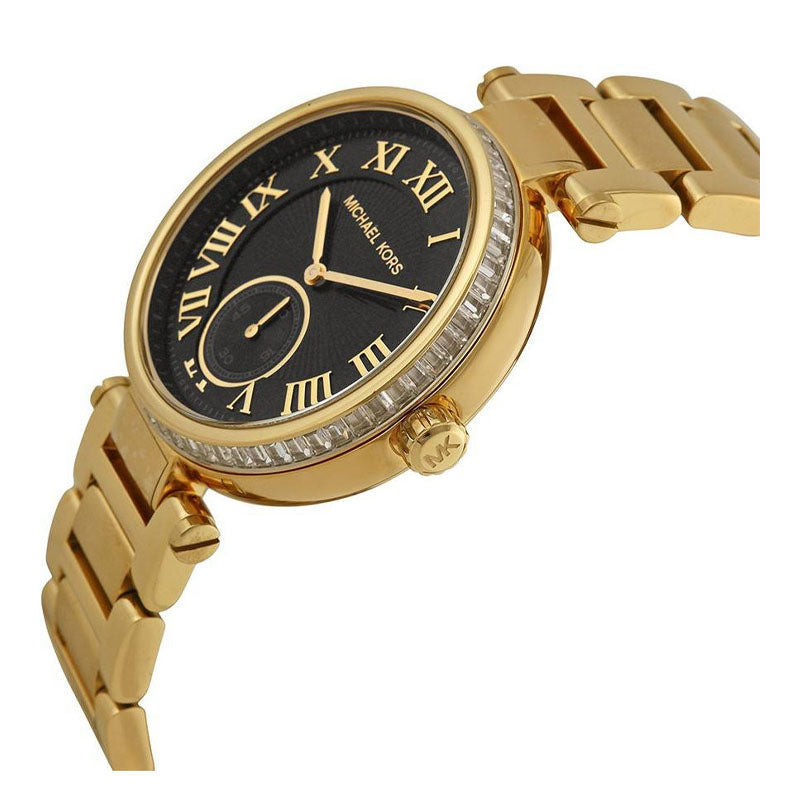 Shop Authentic Michael Kors Skylar Black Dial Gold Steel Strap Watch for Women - MK5989 - Luxxuri