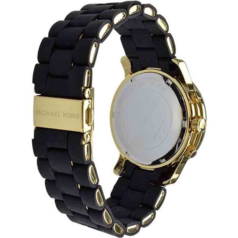  Shop Authentic Michael Kors Runway Black Dial Black Silicone Strap Watch for Women - MK5191 - Luxxuri