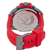  Shop Authentic Diesel Mega Chief Chronograph Black Dial Red Silicone Strap Watch For Men - DZ4427 - Luxxuri
