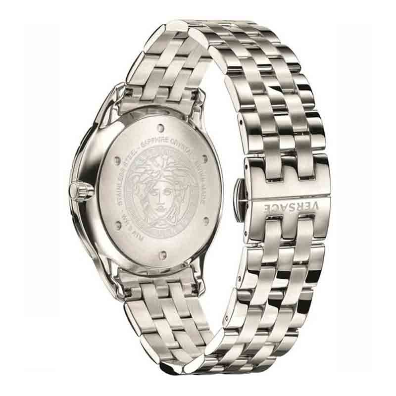  Shop Authentic Versace Univers Analog Black Dial Silver Steel Strap Watch for Men - VEBK00418 - Luxxuri