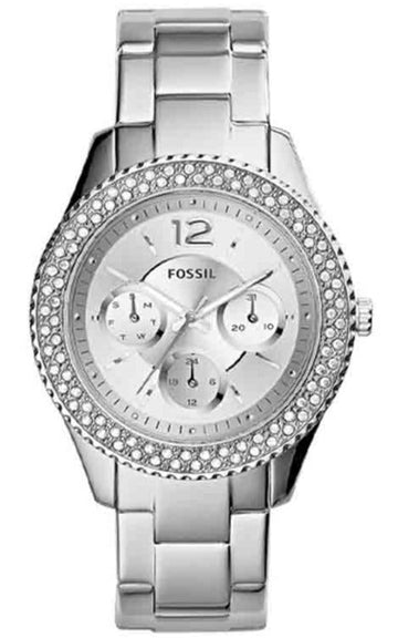  Shop Authentic Fossil Stella Silver Dial Silver Steel Strap Watch for Women - ES3588 - Luxxuri