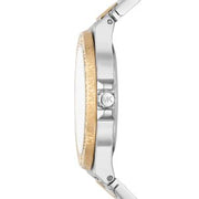  Shop Authentic Michael Kors Lennox Three Hand Silver Dial Two Tone Steel Strap Watch For Women - MK7338 - Luxxuri