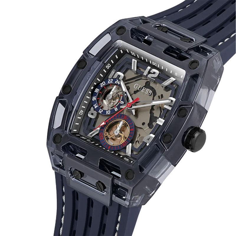  Shop Authentic Guess Phoenix Chronograph Black Dial Black Rubber Strap Watch for Men - GW0499G1 - Luxxuri