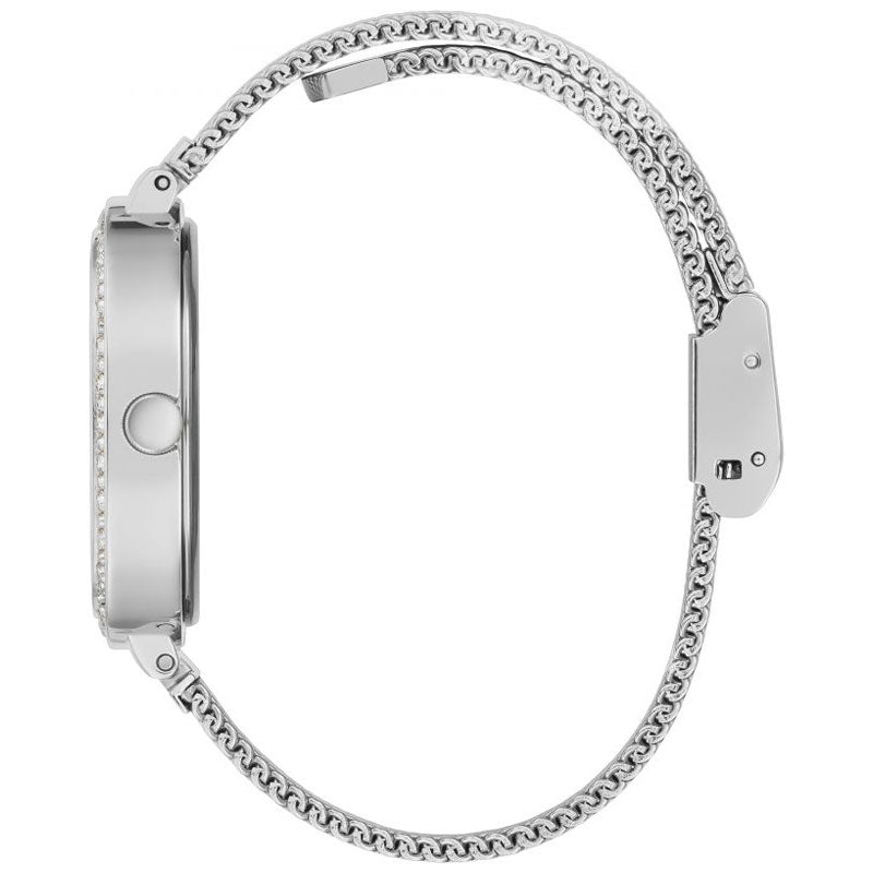  Shop Authentic Guess Tapestry Diamonds Silver Dial Silver Mesh Bracelet Watch for Women - GW0354L1 - Luxxuri
