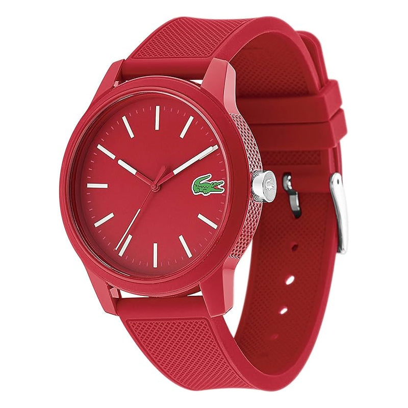 Lacoste 12.12 Red Dial Red Silicon Strap Watch for Men - 2010988