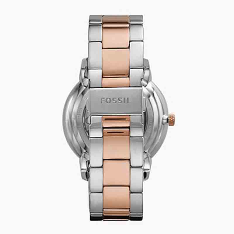  Shop Authentic Fossil Neutra Automatic Skeleton White Dial Two Tone Steel Strap Watch for Men - ME3196 - Luxxuri