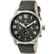  Shop Authentic Tommy Hilfiger Briggs Black Dial Black Leather Strap Watch for Men - 1791426 - Luxxuri
