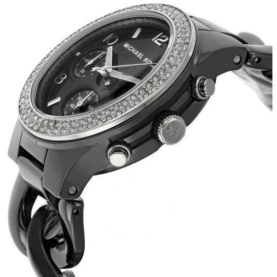  Shop Authentic Michael Kors Ceramic Black Dial Black Steel Strap Watch for Women - MK5388 - Luxxuri