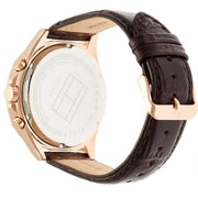  Shop Authentic Tommy Hilfiger Luke Quartz White Dial Brown Leather Strap Watch for Men - 1791118 - Luxxuri