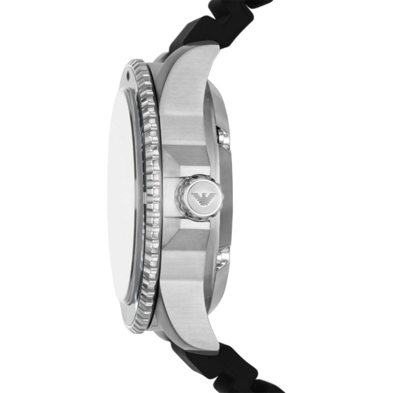  Shop Authentic Emporio Armani Meccanico Automatic Black Dial Black Silicone Strap Watch For Men - AR60062 - Luxxuri