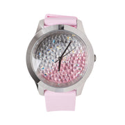  Shop Authentic Guess Crush Crystals Silver Dial Pink Rubber Strap Watch for Women - W1223L1 - Luxxuri