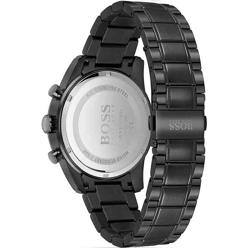  Shop Authentic Hugo Boss Skymaster Chronograph Black Dial Black Steel Strap Watch for Men - 1513785 - Luxxuri
